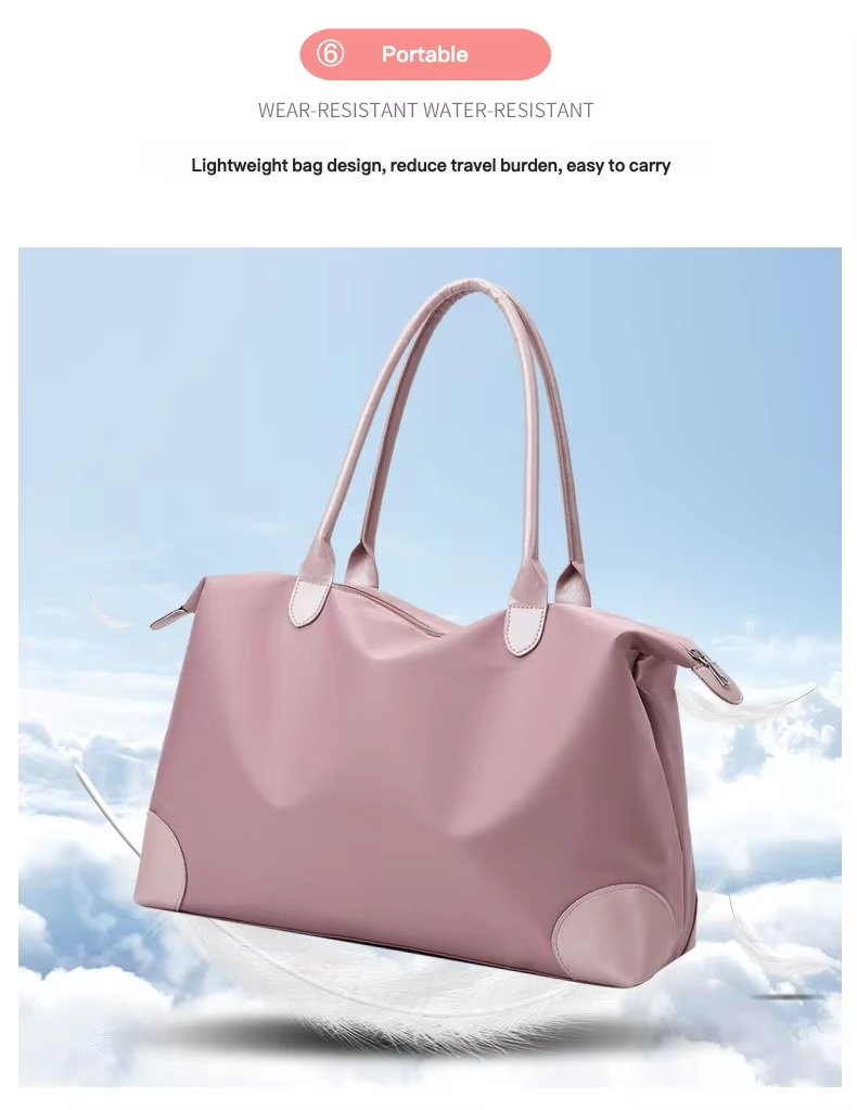 Custom Oxford Weekender Tote Bag for Women – Waterproof Lightweight Travel Gym Handbag product detail