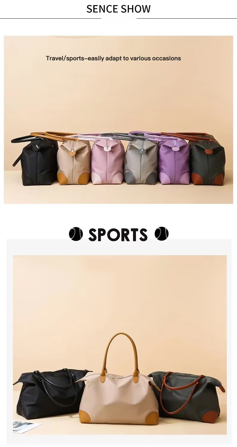 Custom Oxford Weekender Tote Bag for Women – Waterproof Lightweight Travel Gym Handbag product detail