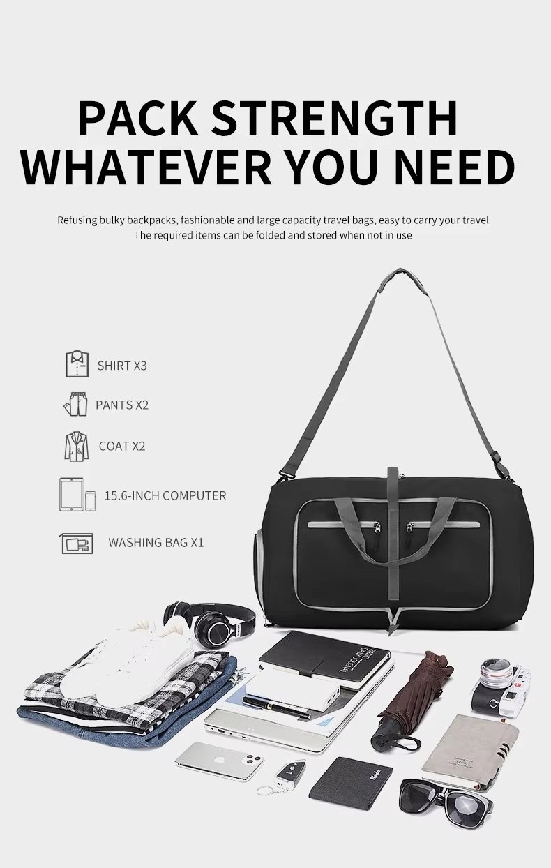Foldable Nylon Sports Travel Lightweight Duffel Bag product detail