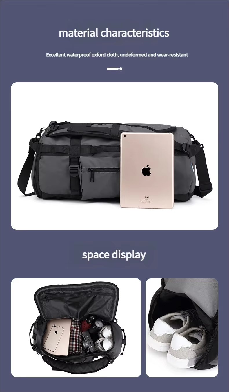 Waterproof Large Capacity Foldable Dry Wet Separation Shoe Compartment Lightweight Duffel Backpack - product detail