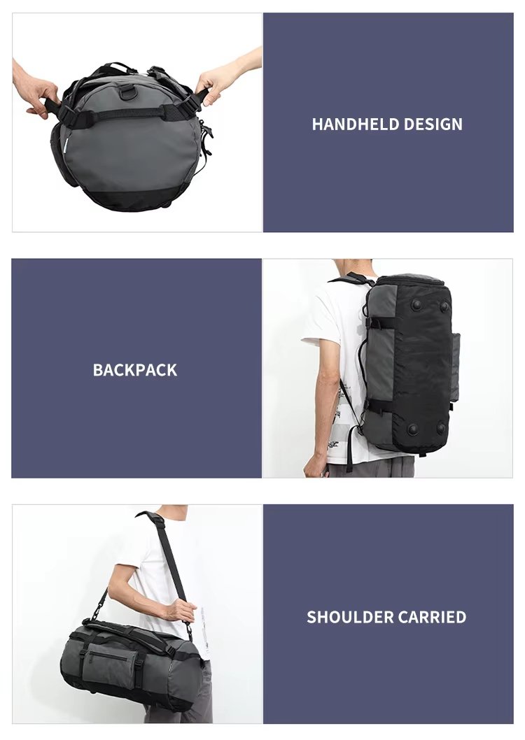 Waterproof Large Capacity Foldable Dry Wet Separation Shoe Compartment Lightweight Duffel Backpack - product detail