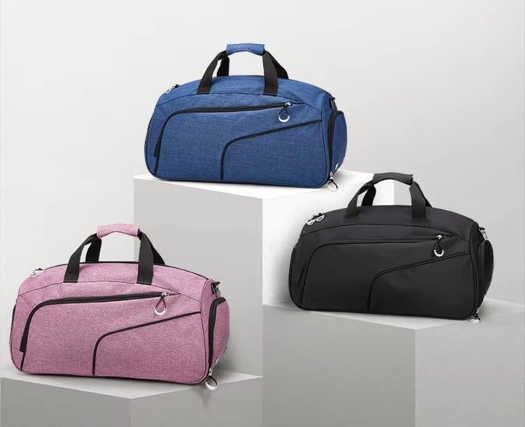 Custom LOGO High-end Large Capacity Travel Bags Lightweight Sport Gym Duffel Bag with Dry Wet Separation and Shoe Compartment product detail