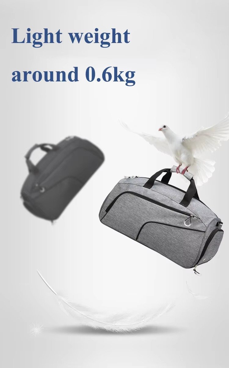 Custom LOGO High-end Large Capacity Travel Bags Lightweight Sport Gym Duffel Bag with Dry Wet Separation and Shoe Compartment product detail