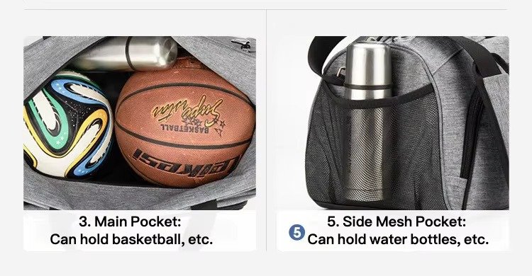 Custom LOGO High-end Large Capacity Travel Bags Lightweight Sport Gym Duffel Bag with Dry Wet Separation and Shoe Compartment product detail