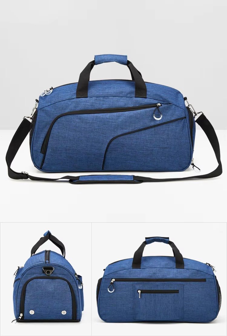 Custom LOGO High-end Large Capacity Travel Bags Lightweight Sport Gym Duffel Bag with Dry Wet Separation and Shoe Compartment product detail