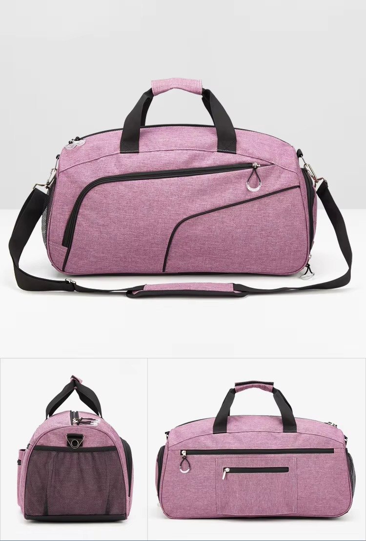 Custom LOGO High-end Large Capacity Travel Bags Lightweight Sport Gym Duffel Bag with Dry Wet Separation and Shoe Compartment product detail