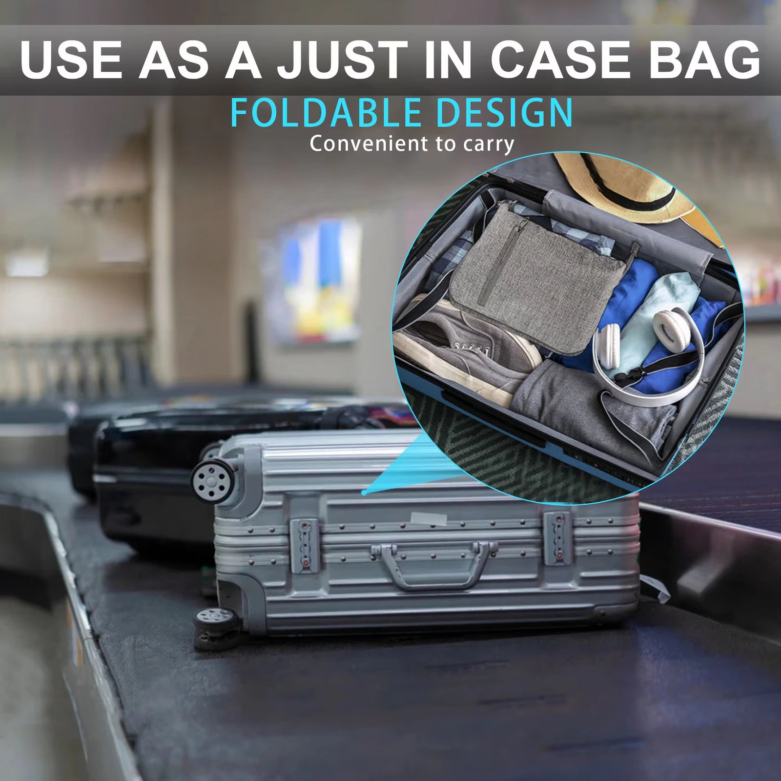 Water-Resistant Shoe Compartment Nylon Weekend Travel Duffel Bag product detail