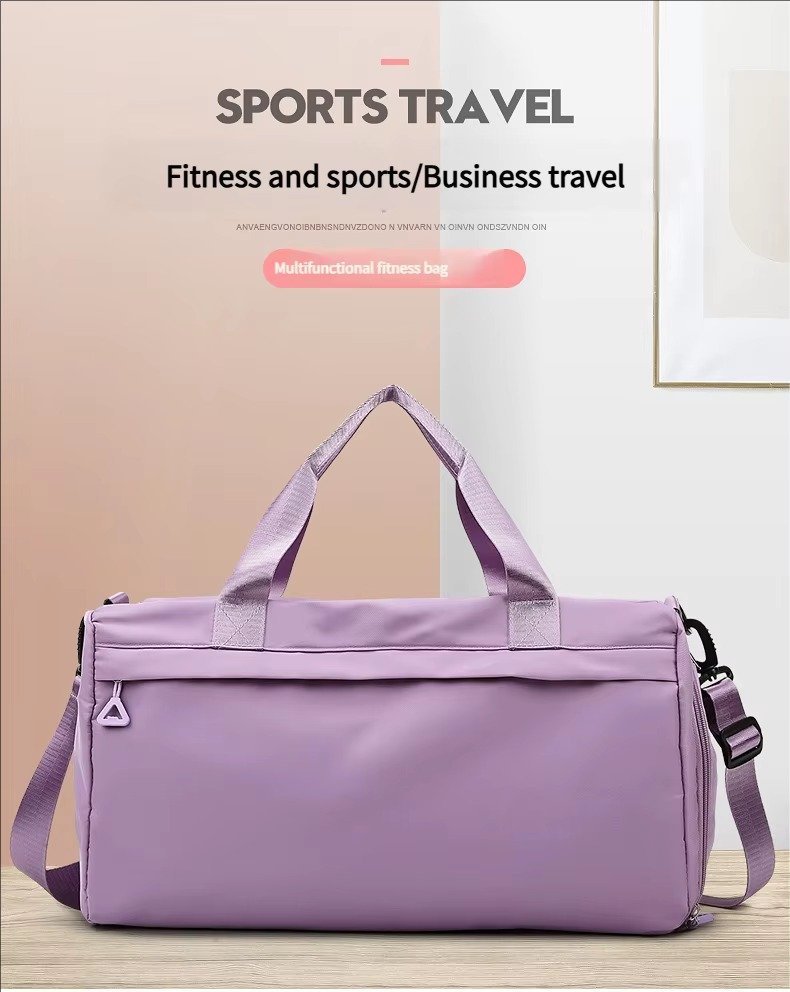 Large Capacity Waterproof Oxford Cloth Sports Gym Fitness Bags Weekend Overnight Travel Duffel Bag with Shoes Compartment detail image