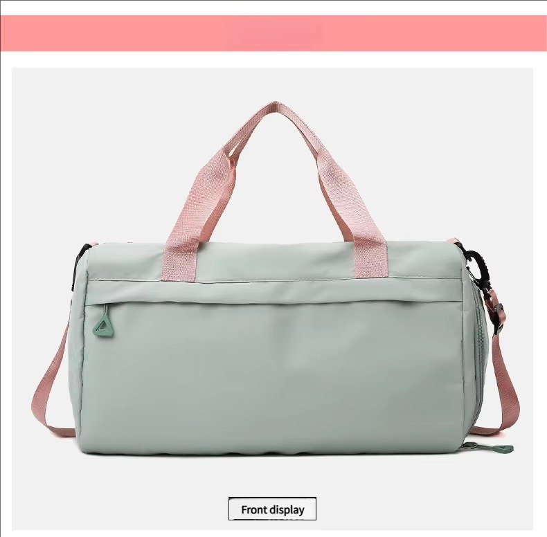 Large Capacity Waterproof Oxford Cloth Sports Gym Fitness Bags Weekend Overnight Travel Duffel Bag with Shoes Compartment detail image