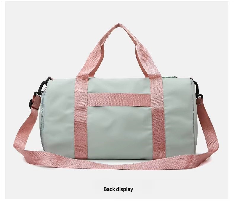 Large Capacity Waterproof Oxford Cloth Sports Gym Fitness Bags Weekend Overnight Travel Duffel Bag with Shoes Compartment detail image
