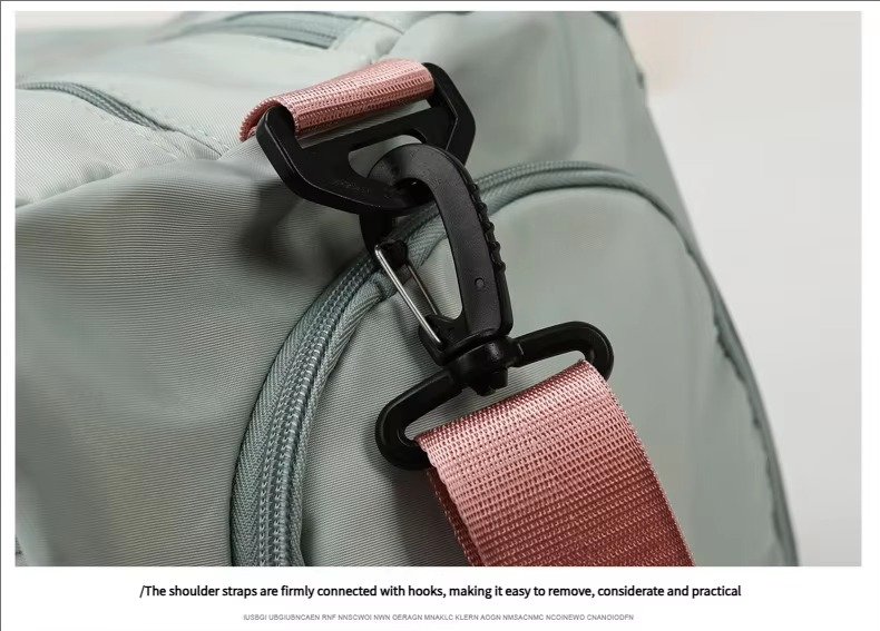 Large Capacity Waterproof Oxford Cloth Sports Gym Fitness Bags Weekend Overnight Travel Duffel Bag with Shoes Compartment detail image