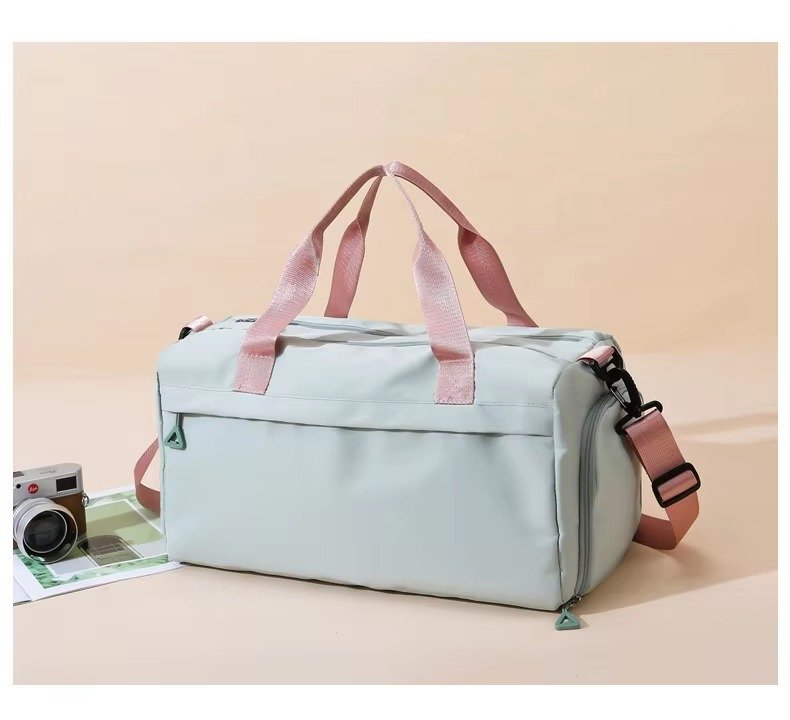 Large Capacity Waterproof Oxford Cloth Sports Gym Fitness Bags Weekend Overnight Travel Duffel Bag with Shoes Compartment detail image