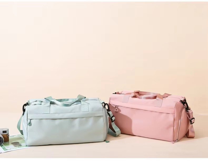 Large Capacity Waterproof Oxford Cloth Sports Gym Fitness Bags Weekend Overnight Travel Duffel Bag with Shoes Compartment detail image