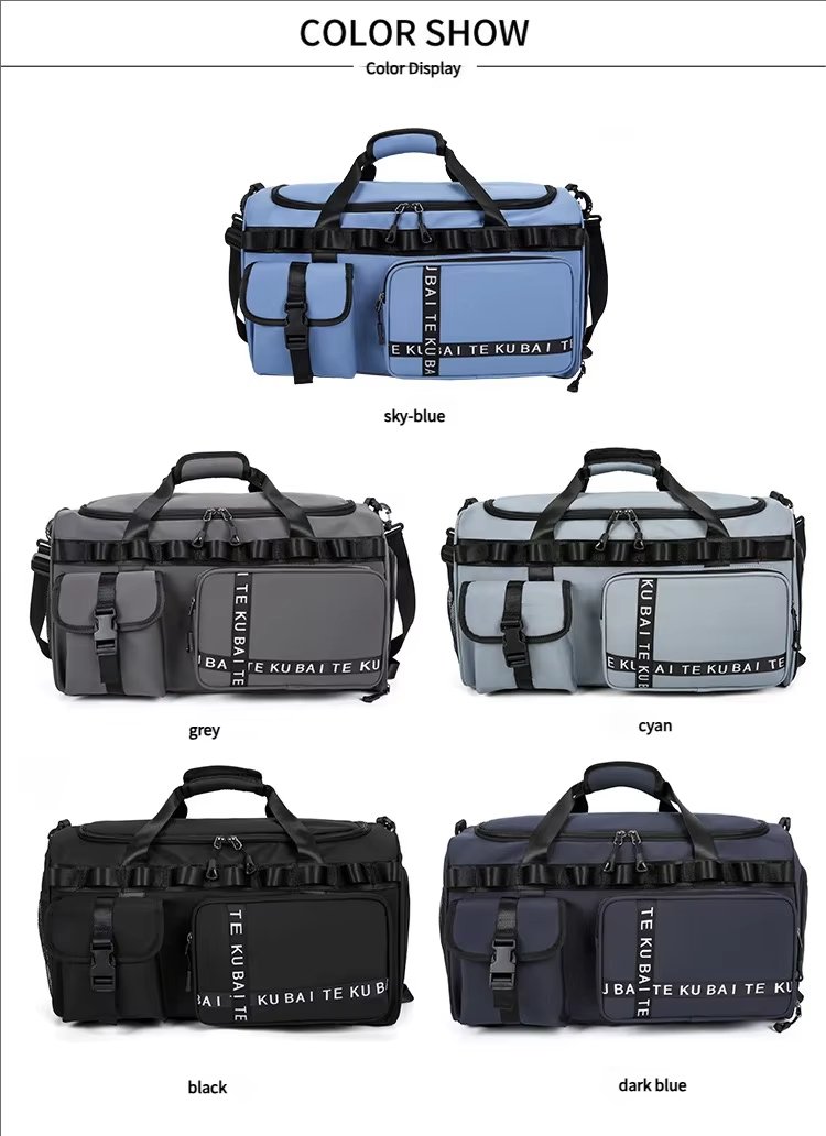 Waterproof Dry Wet Separation Oxford Sports Travel Shoulder Duffel Bag product detail