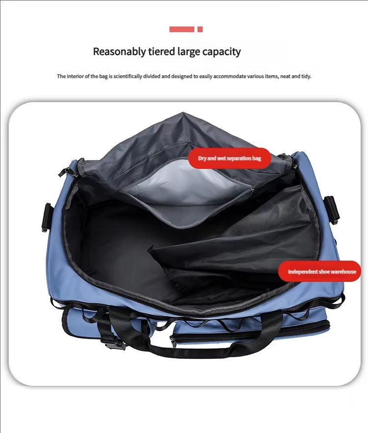 Waterproof Dry Wet Separation Oxford Sports Travel Shoulder Duffel Bag product detail