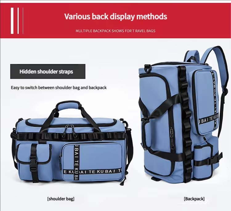 Waterproof Dry Wet Separation Oxford Sports Travel Shoulder Duffel Bag product detail