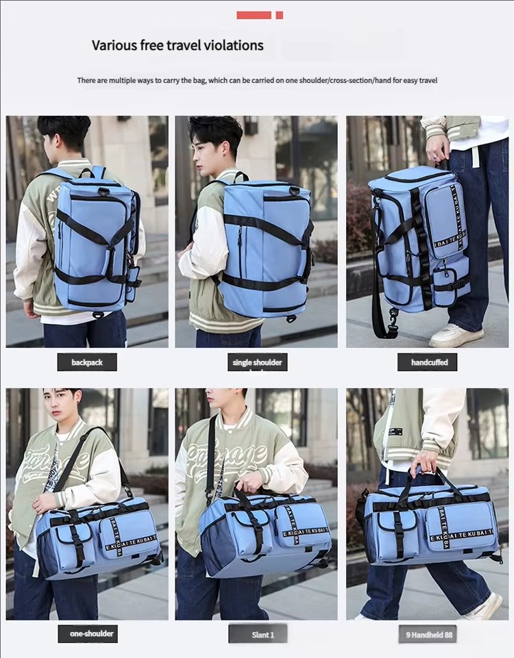 Waterproof Dry Wet Separation Oxford Sports Travel Shoulder Duffel Bag product detail