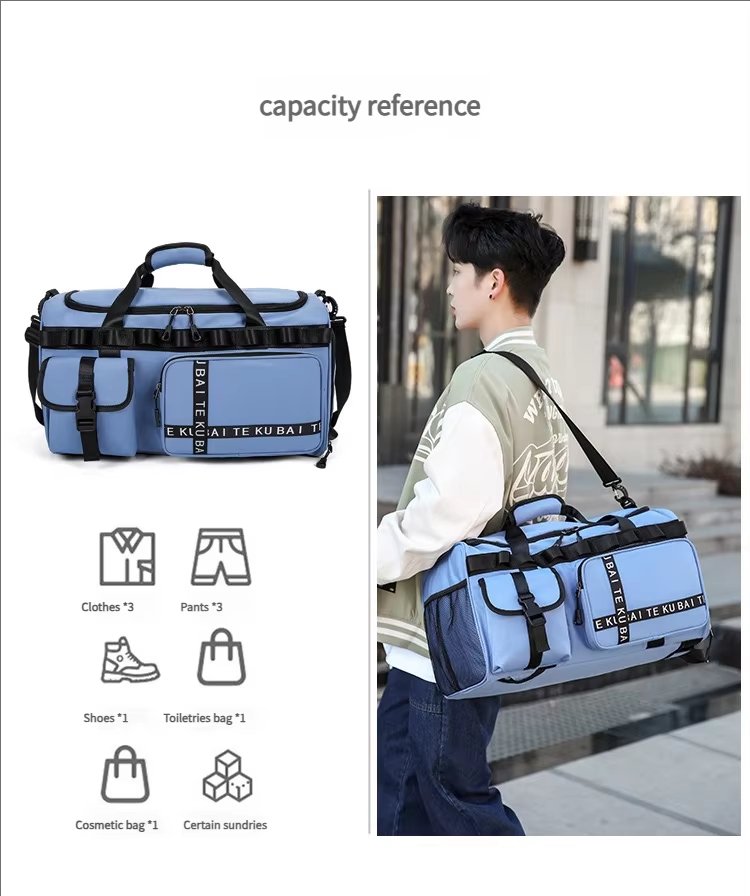 Waterproof Dry Wet Separation Oxford Sports Travel Shoulder Duffel Bag product detail