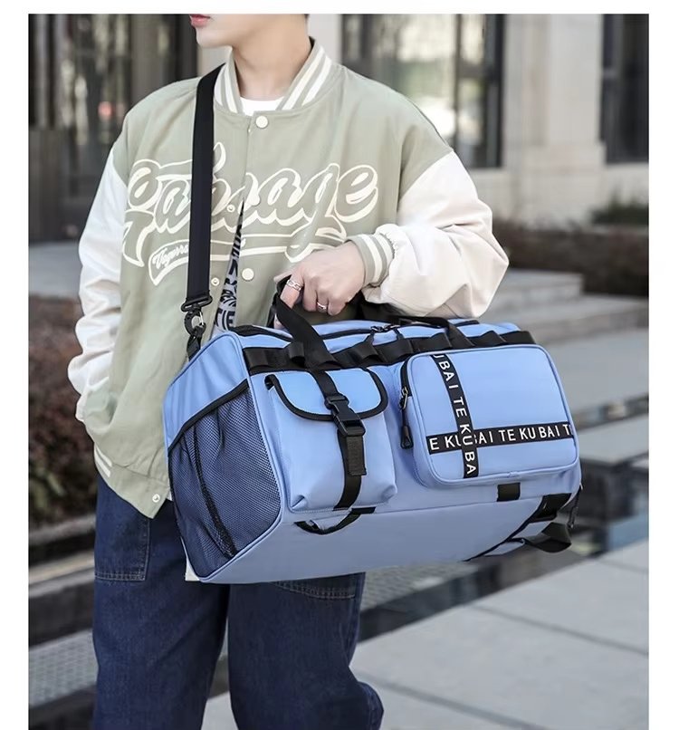 Waterproof Dry Wet Separation Oxford Sports Travel Shoulder Duffel Bag product detail