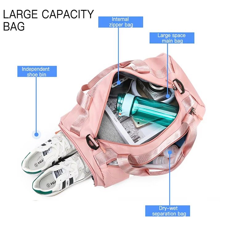 Large Capacity Waterproof Shoulder Crossbody Travel Bag -Printed Fitness Training Sports Handbag Duffel Bags detail image