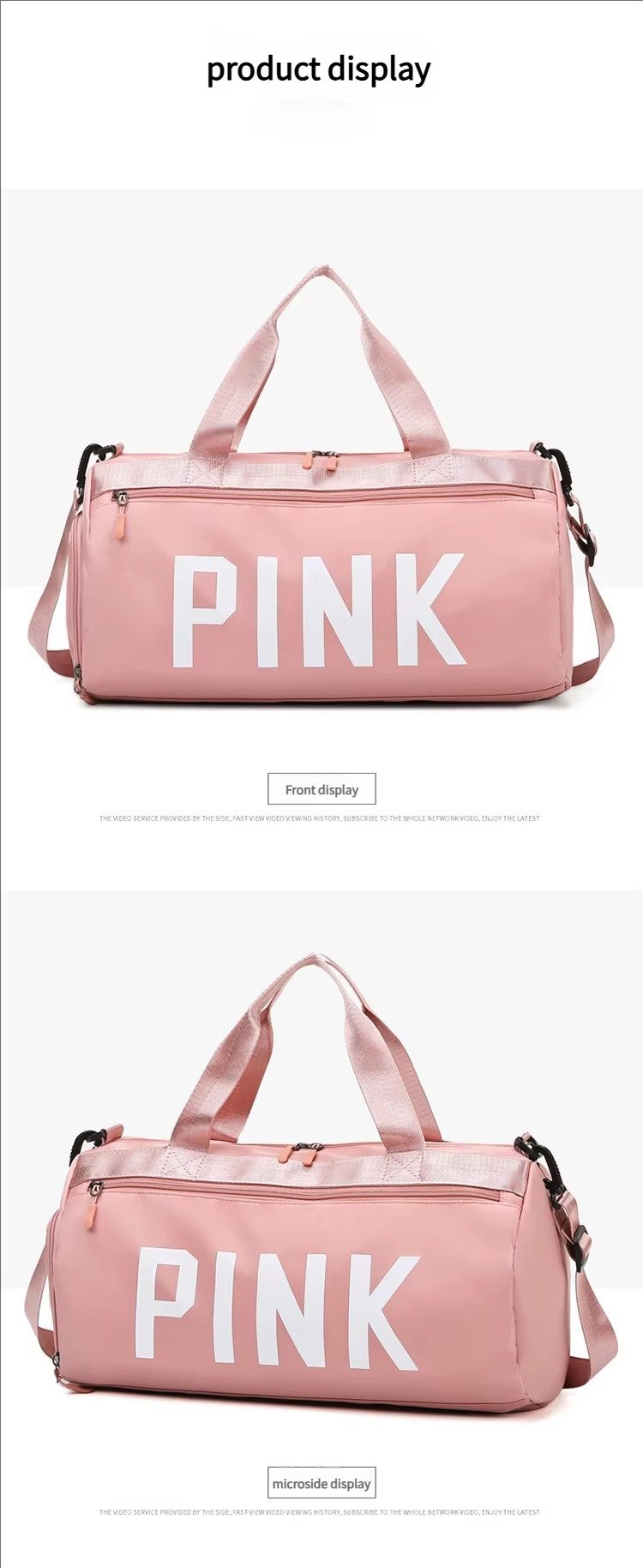 Large Capacity Waterproof Shoulder Crossbody Travel Bag -Printed Fitness Training Sports Handbag Duffel Bags detail image