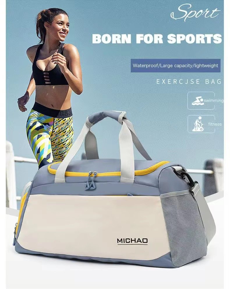 Sports Gym Shoulder Tote Bag Weekender Overnight Travel Luggage Bag Dry Wet Separation Fitness Storage Duffel Bags detail image