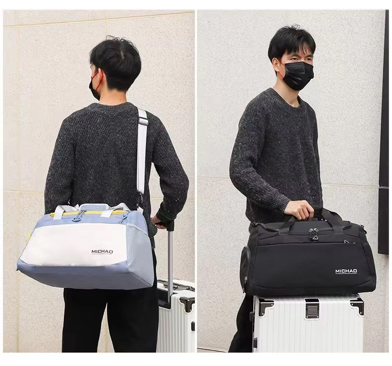 Sports Gym Shoulder Tote Bag Weekender Overnight Travel Luggage Bag Dry Wet Separation Fitness Storage Duffel Bags detail image