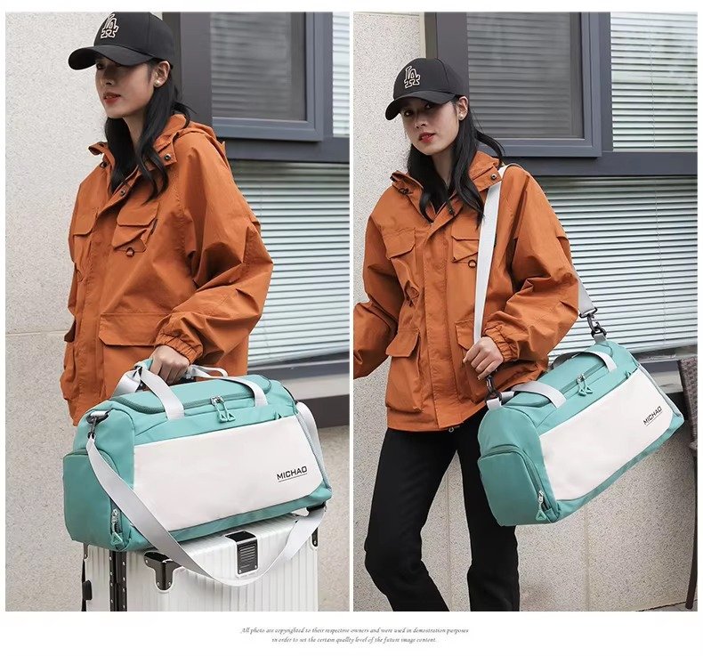 Sports Gym Shoulder Tote Bag Weekender Overnight Travel Luggage Bag Dry Wet Separation Fitness Storage Duffel Bags detail image