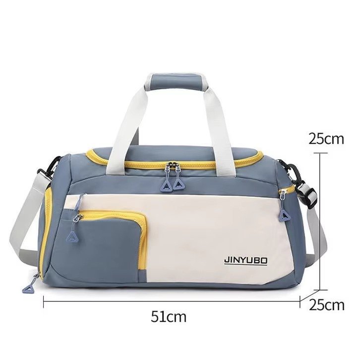 Large Waterproof Weekender Overnight Travel Duffel Bag Handbag Lightweight Yoga Sports Bag with Shoes Compartment detail image