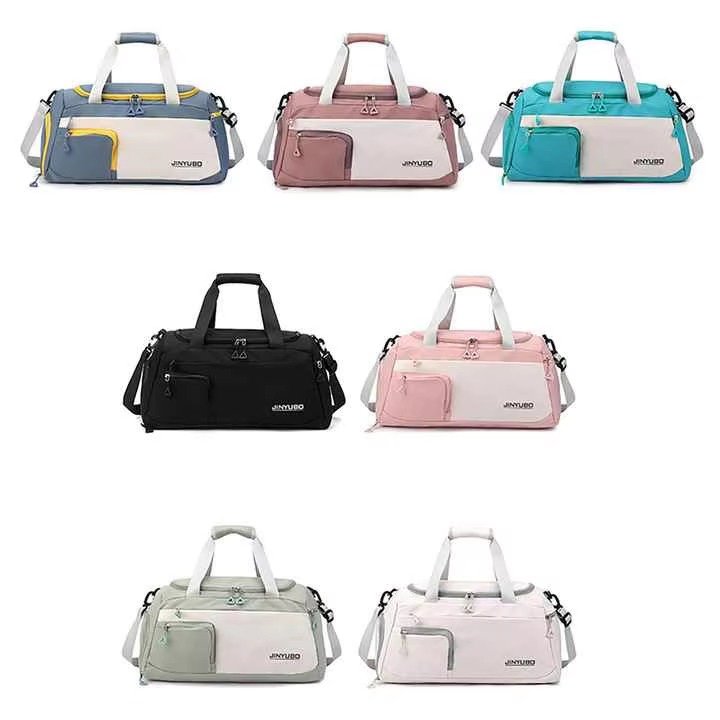 Large Waterproof Weekender Overnight Travel Duffel Bag Handbag Lightweight Yoga Sports Bag with Shoes Compartment detail image