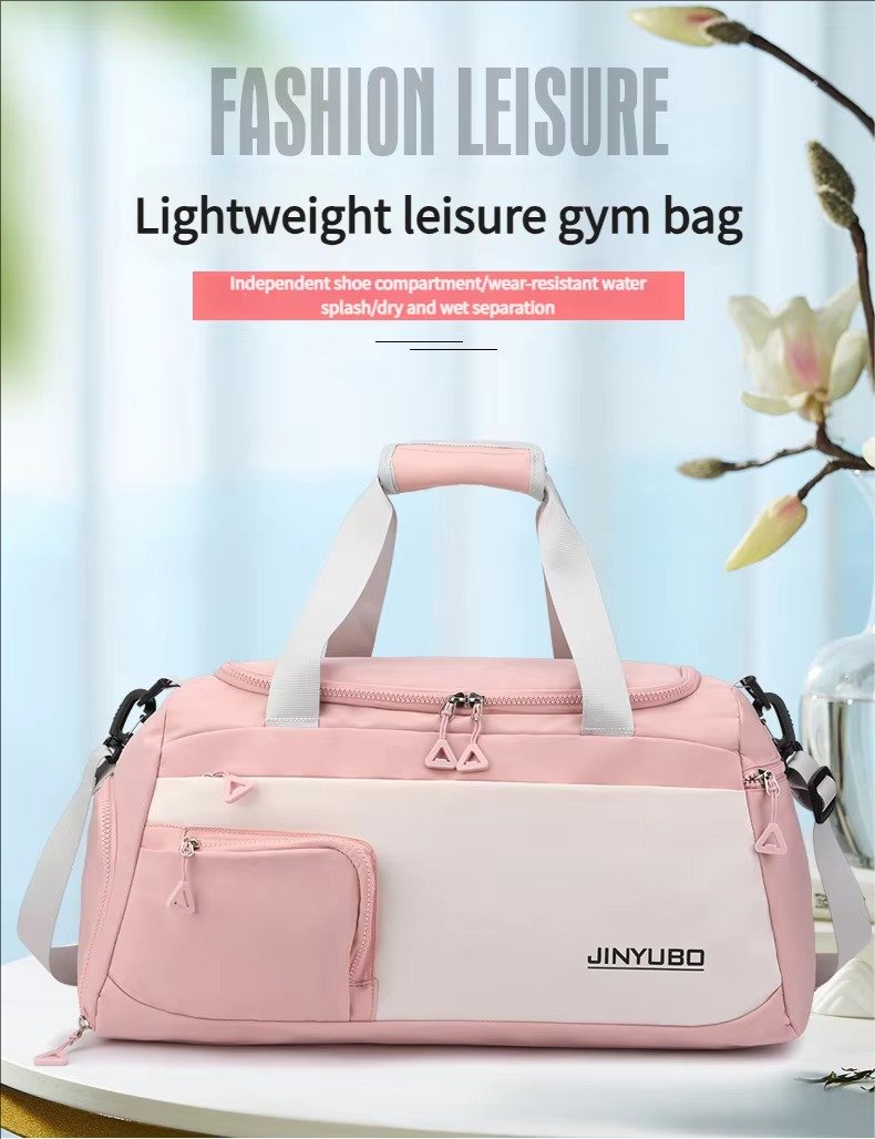 Large Waterproof Weekender Overnight Travel Duffel Bag Handbag Lightweight Yoga Sports Bag with Shoes Compartment detail image