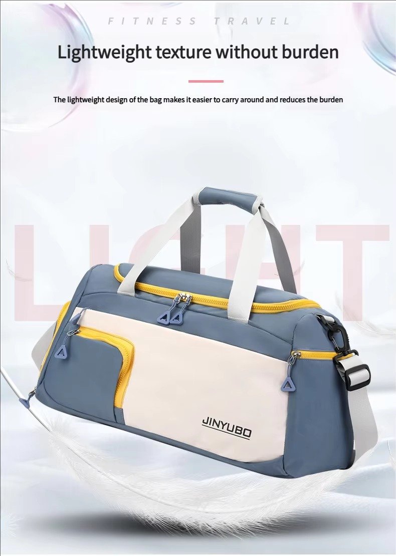 Large Waterproof Weekender Overnight Travel Duffel Bag Handbag Lightweight Yoga Sports Bag with Shoes Compartment detail image