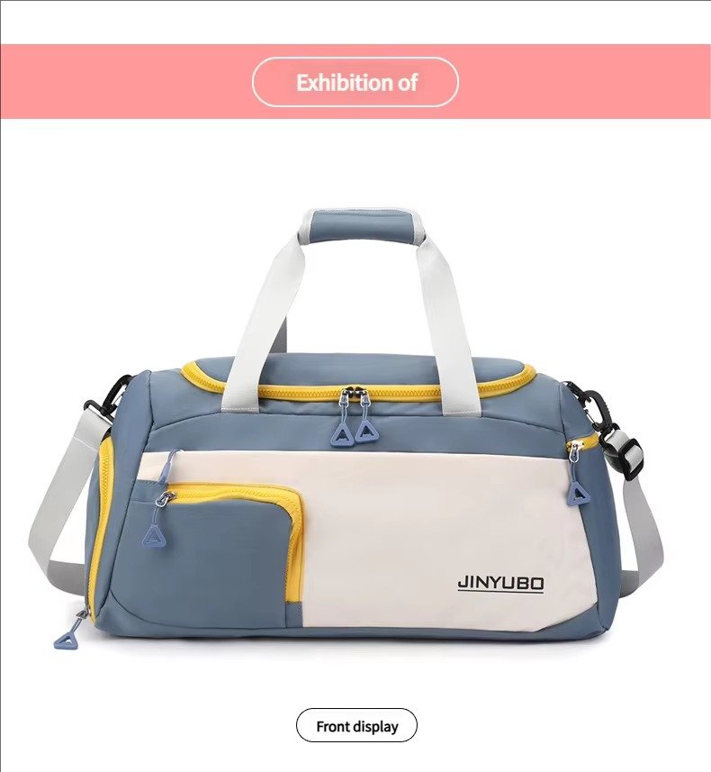 Large Waterproof Weekender Overnight Travel Duffel Bag Handbag Lightweight Yoga Sports Bag with Shoes Compartment detail image