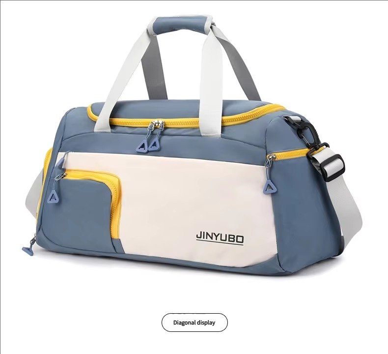 Large Waterproof Weekender Overnight Travel Duffel Bag Handbag Lightweight Yoga Sports Bag with Shoes Compartment detail image