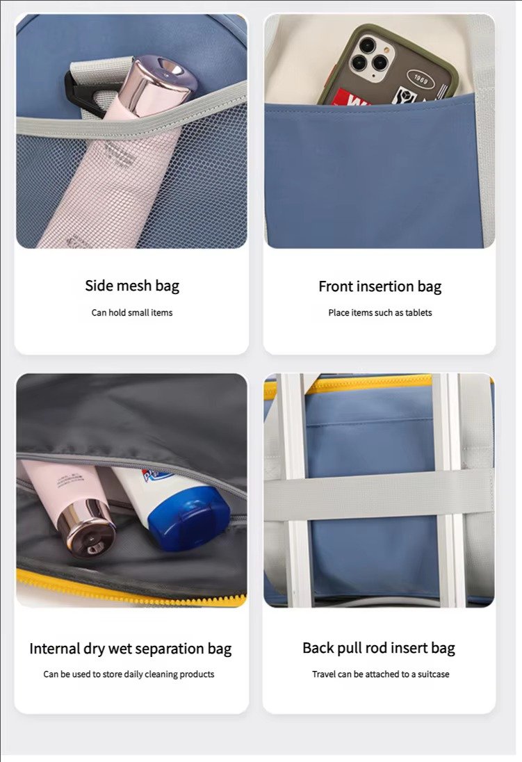 Large Capacity Oxford Weekend Overnight Tote Travel Duffel Bag Waterproof Luggage Duffle Sports Fitness Shoulder Bag detail image