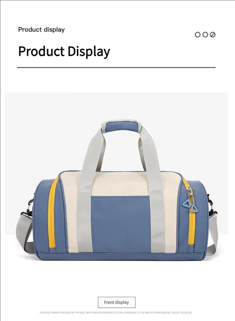 Large Capacity Oxford Weekend Overnight Tote Travel Duffel Bag Waterproof Luggage Duffle Sports Fitness Shoulder Bag detail image