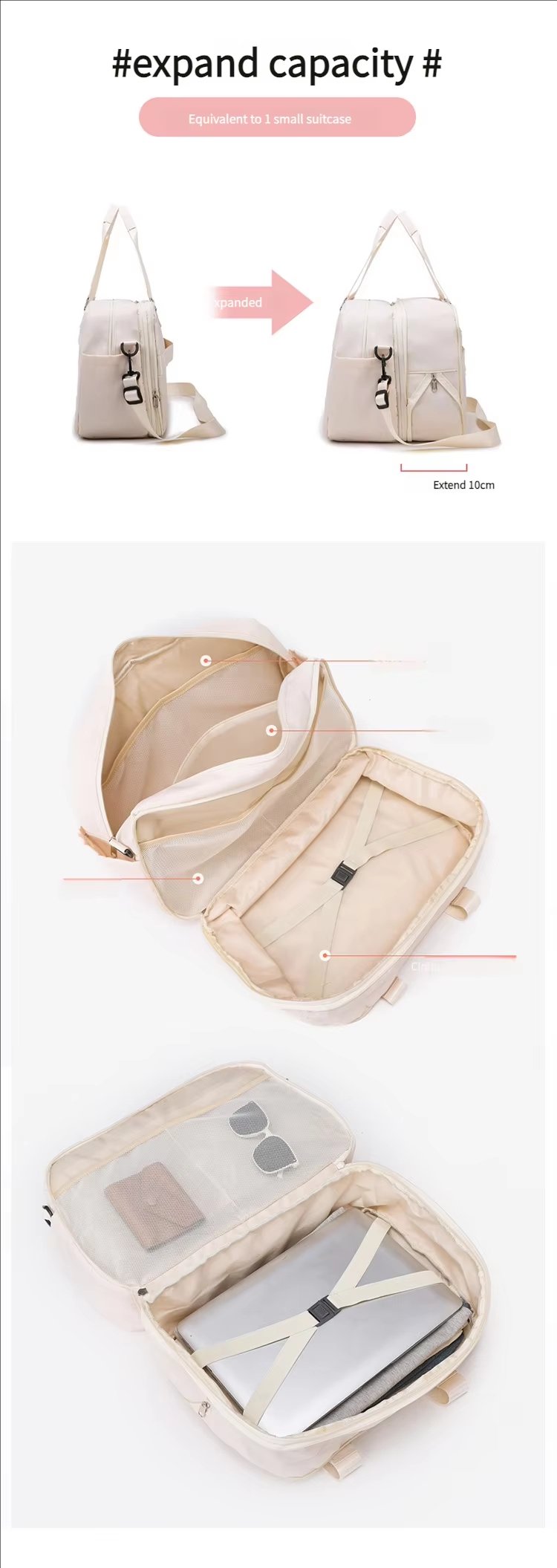 Large Capacity Multi-function Gym Sports Travel Outdoor Handbag Storage Travel Tote Bag - product detail