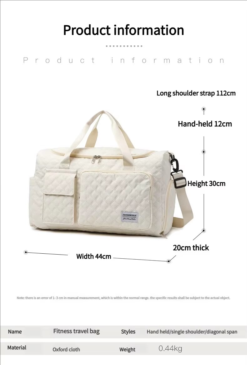 Waterproof Shoe Compartment Oxford Sports Travel Lightweight Duffel Bag product detail