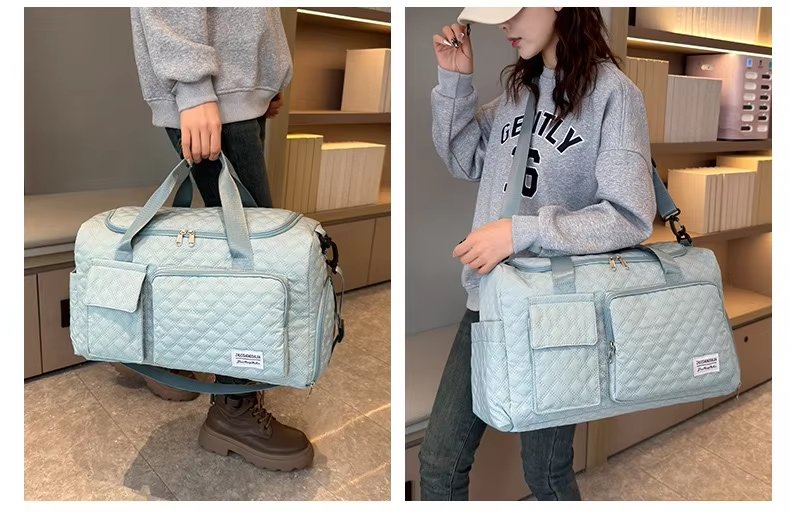 Waterproof Shoe Compartment Oxford Sports Travel Lightweight Duffel Bag product detail