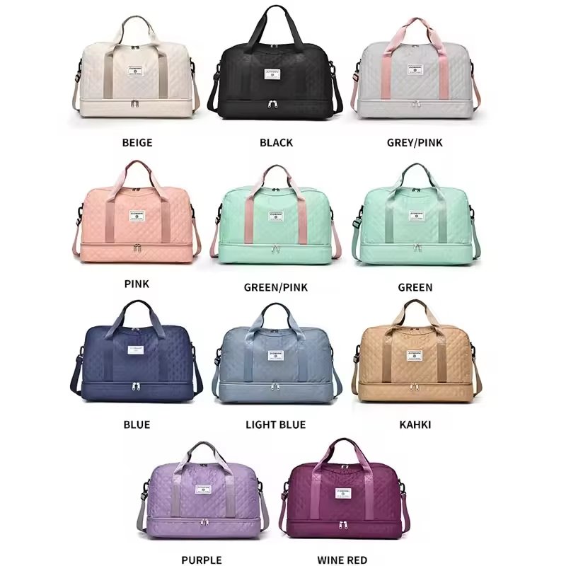 Oxford Waterproof Large Capacity Shoe Compartment Lightweight Weekender Travel Tote Bag - product detail