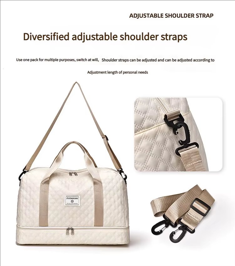 Oxford Waterproof Large Capacity Shoe Compartment Lightweight Weekender Travel Tote Bag - product detail