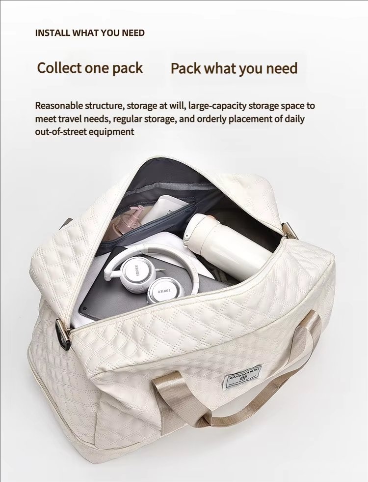 Oxford Waterproof Large Capacity Shoe Compartment Lightweight Weekender Travel Tote Bag - product detail