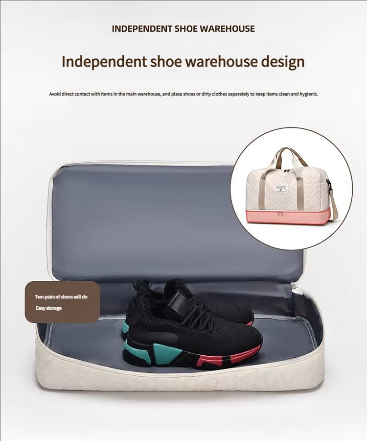 Oxford Waterproof Large Capacity Shoe Compartment Lightweight Weekender Travel Tote Bag - product detail