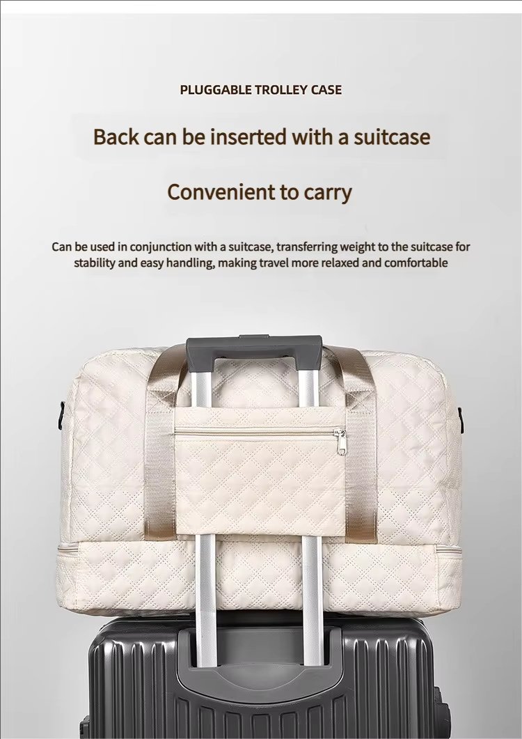 Oxford Waterproof Large Capacity Shoe Compartment Lightweight Weekender Travel Tote Bag - product detail