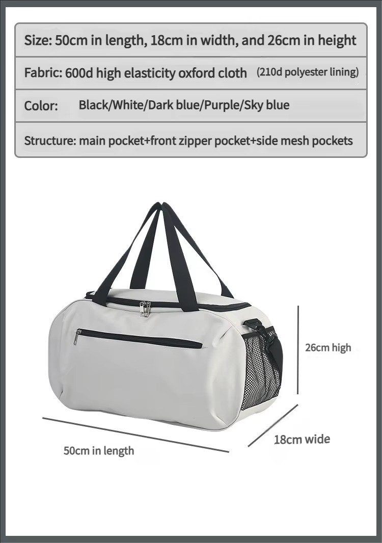 Sports Gym Fitness Duffel Bag Large Capacity Waterproof Weekender Overnight Duffle Luggage Travel Bags For detail image