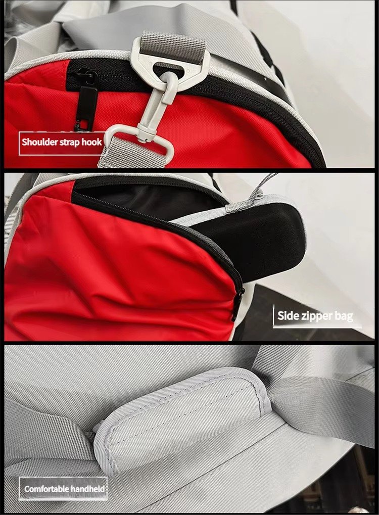 Waterproof Sports Gym Fitness Yoga Bag Weekend Shoulder Travel Luggage Duffel Bag Handbag with Shoes Compartment detail image