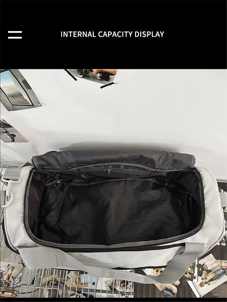 Waterproof Sports Gym Fitness Yoga Bag Weekend Shoulder Travel Luggage Duffel Bag Handbag with Shoes Compartment detail image