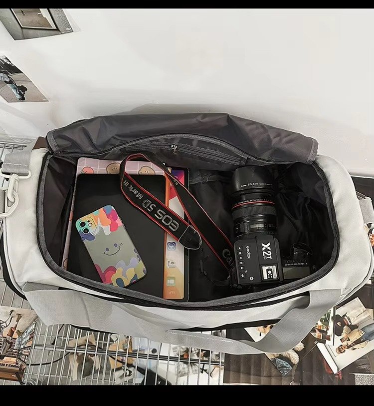 Waterproof Sports Gym Fitness Yoga Bag Weekend Shoulder Travel Luggage Duffel Bag Handbag with Shoes Compartment detail image