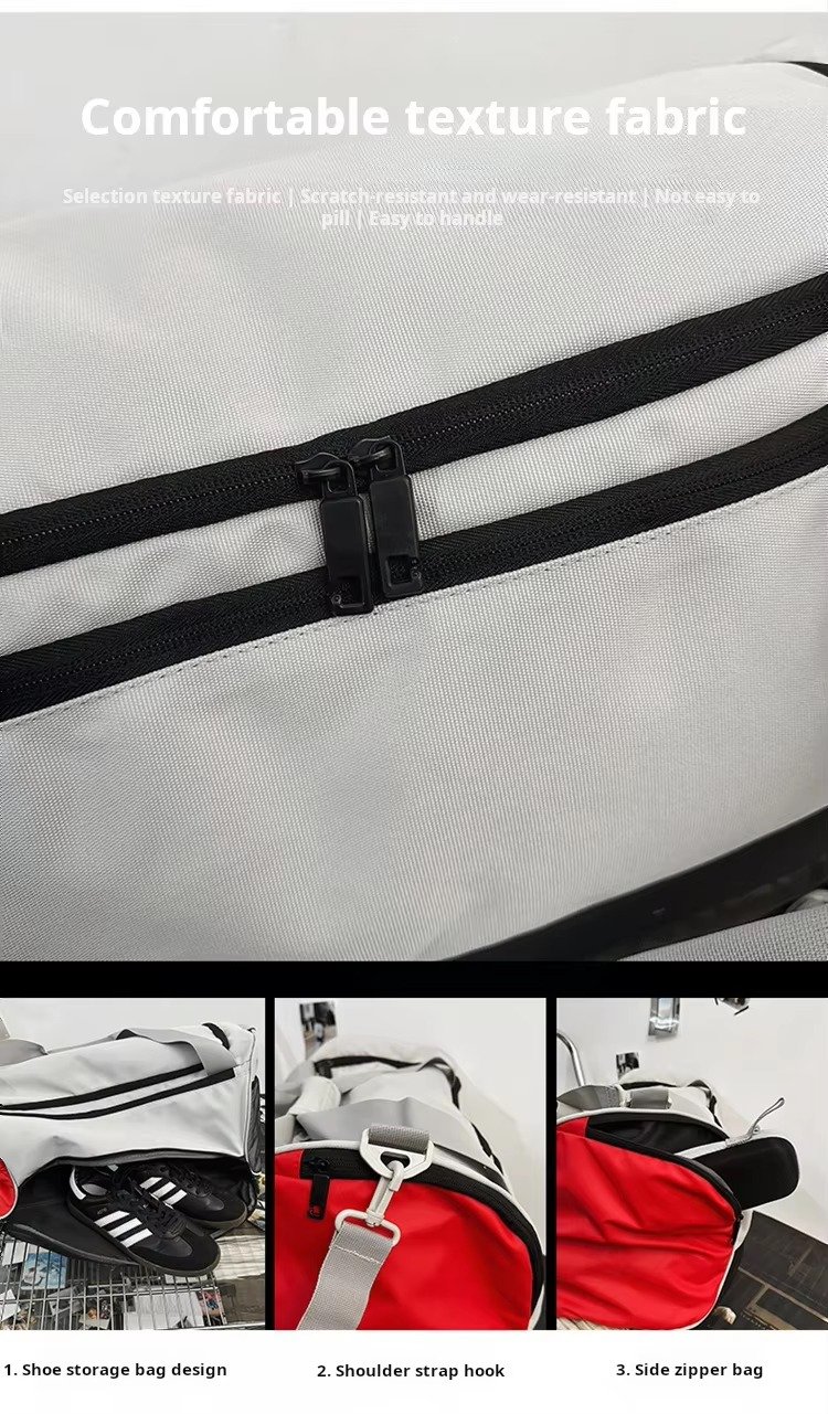 Waterproof Sports Gym Fitness Yoga Bag Weekend Shoulder Travel Luggage Duffel Bag Handbag with Shoes Compartment detail image