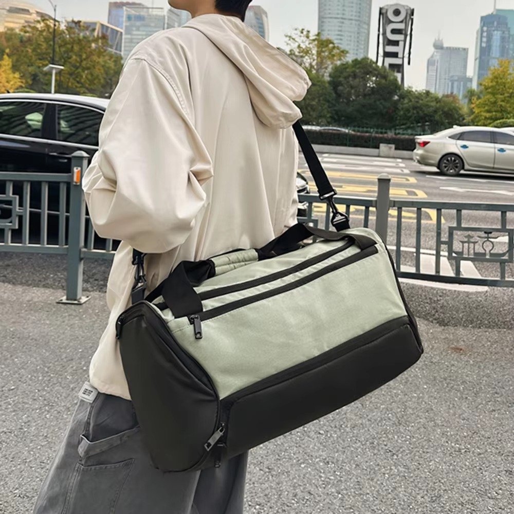 Waterproof Sports Gym Fitness Yoga Bag Weekend Shoulder Travel Luggage Duffel Bag Handbag with Shoes Compartment detail image